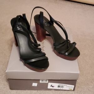 Franco Sarto black leather sandals